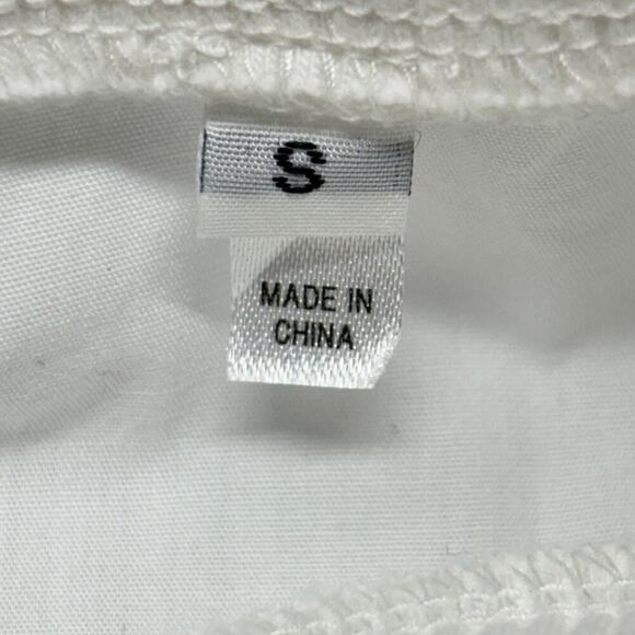 MUJI Women's White Easy-Dry Organic Cotton‎ Long Sleeve Blouse Size Small - Picture 9 of 11